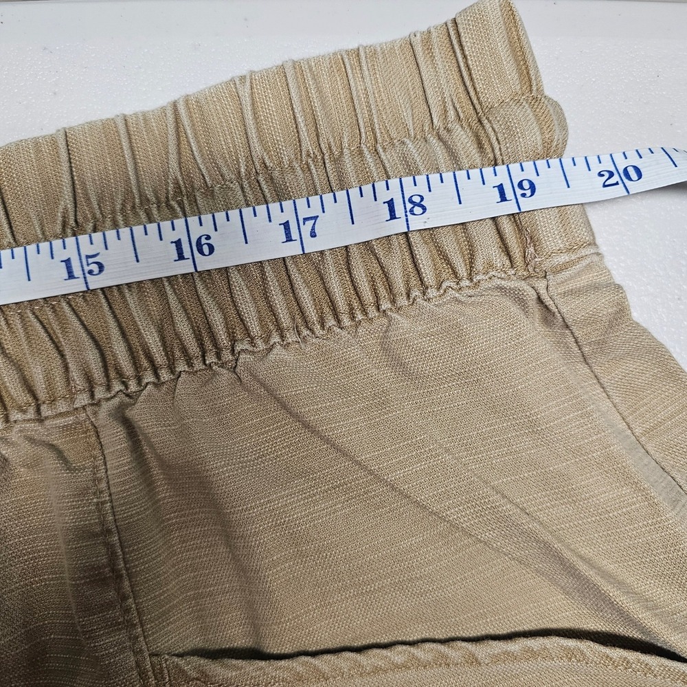 Ava & Viv Womens 1X Khaki Tan Smocked Elastic Waist Utility Shorts - Picture 5 of 8